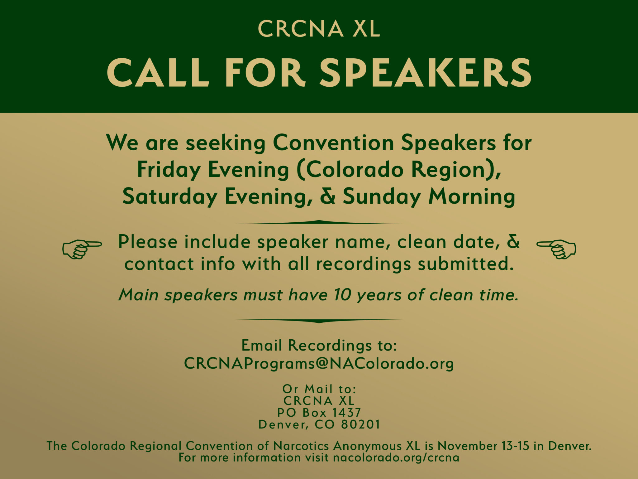 CRCNA Call for Speakers